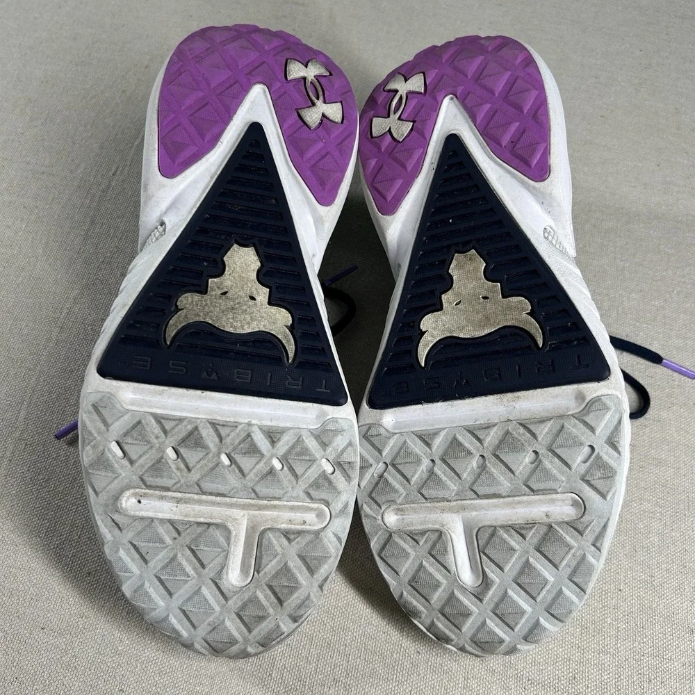 Size 9 - Under Armour Project Rock 5 Disrupt White Midnight Navy W